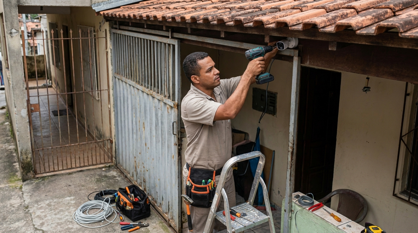 Instalação de Câmera Residencial no Centro, Ponta Grossa‑PR
