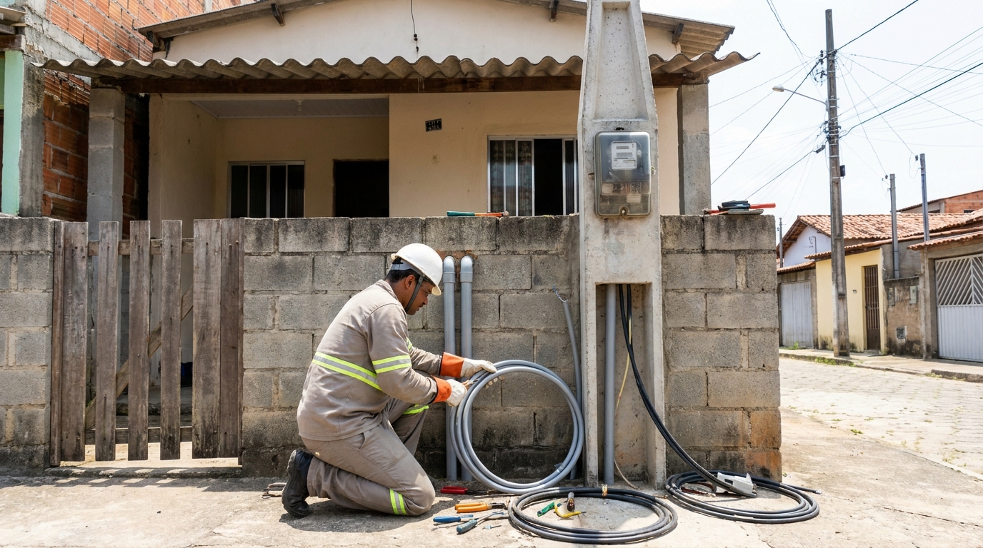 Instalação de Poste Padrão em Ponta Grossa‑PR