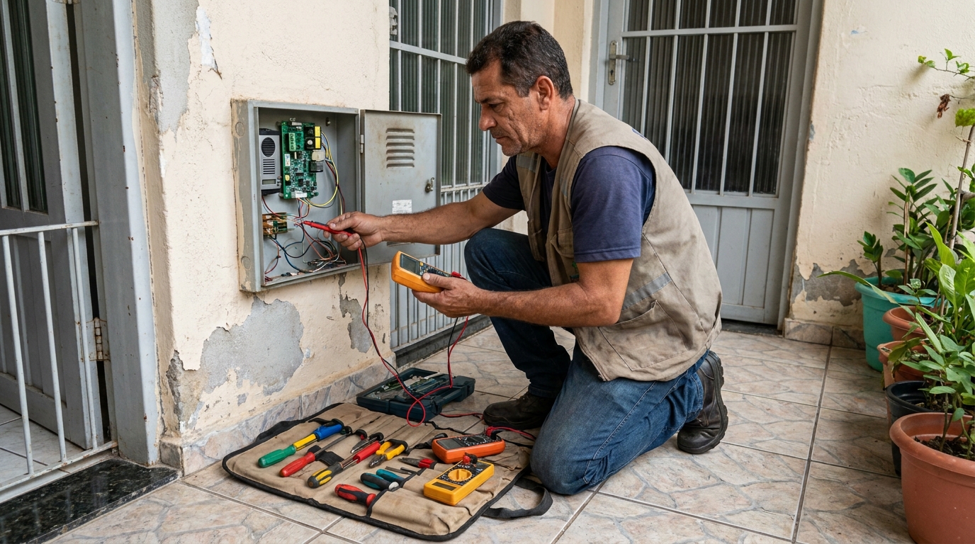 Troca de Fiação de Interfone na Colônia Dona Luíza, Ponta Grossa‑PR